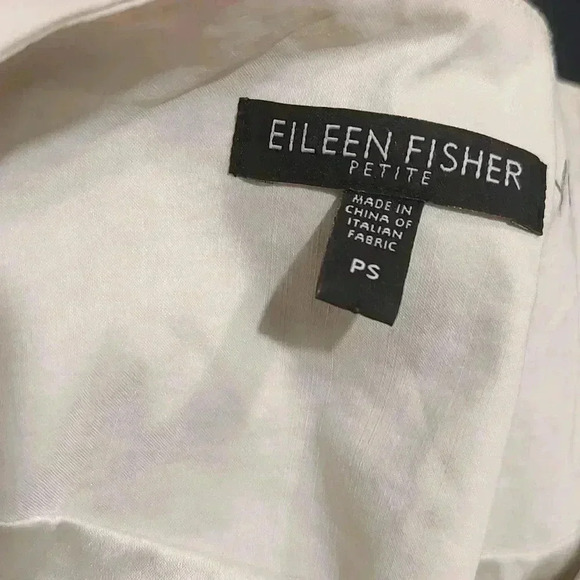 Eileen Fisher Jacket Polished Ramie Moto Style 3/4 Sleeves Full Zip Stretch - Picture 4 of 6